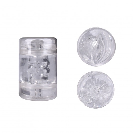 Прозрачный двусторонний мастурбатор Joy Cup - вагина и анус - Erokay - в Воронеже купить с доставкой