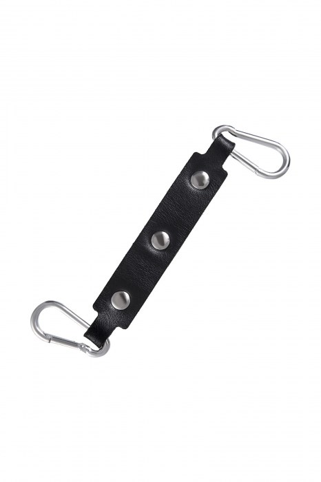 Черные кожаные однослойные оковы с контрастной строчкой - Pecado - купить с доставкой в Воронеже