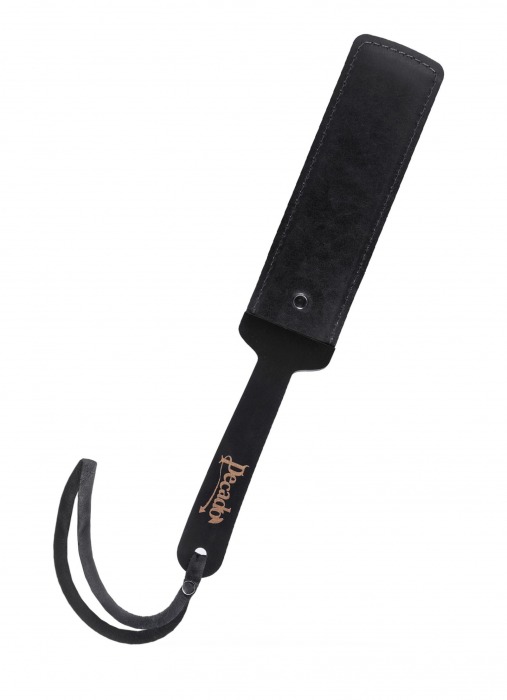 Черный кожаный пэддл - 37 см. - Pecado - купить с доставкой в Воронеже