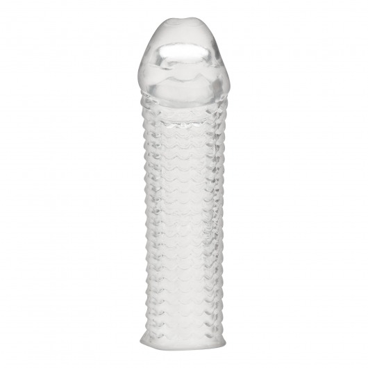 Текстурированная насадка на пенис Clear Textured Penis Enhancing Sleeve Extension - 16,5 см. - BlueLine - в Воронеже купить с доставкой