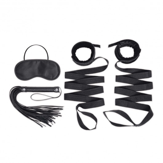 Эротический набор 4PC Bondage Bed Strap   Flogger Kit - Lux Fetish - купить с доставкой в Воронеже