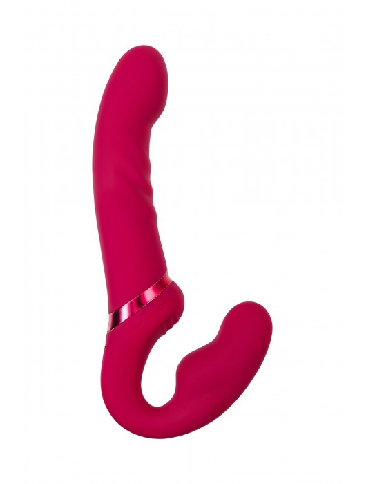 Малиновый безремневой страпон Lapis - 23 см. - Lovense - купить с доставкой в Воронеже