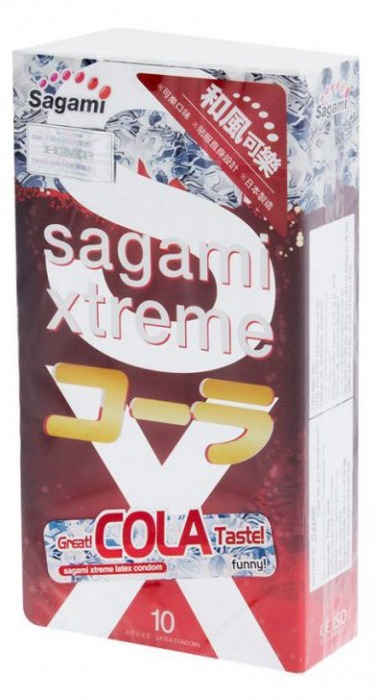 Ароматизированные презервативы Sagami Xtreme COLA - 10 шт. - Sagami - купить с доставкой в Воронеже