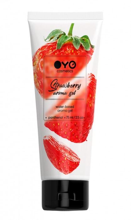 Лубрикант на водной основе OYO Aroma Gel Strawberry с ароматом клубники - 75 мл. - OYO - купить с доставкой в Воронеже