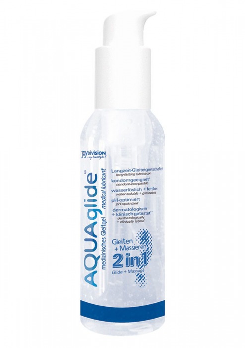 Вагинальная смазка 2-в-1 на водной основе AQUAglide - 125 мл. - Joy Division - купить с доставкой в Воронеже