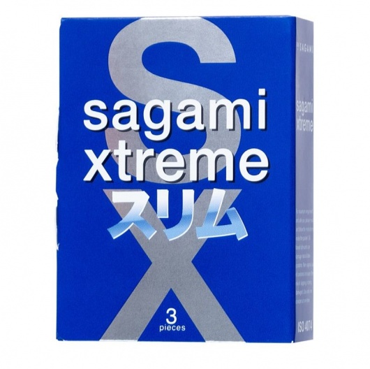 Розовые презервативы Sagami Xtreme FEEL FIT 3D - 3 шт. - Sagami - купить с доставкой в Воронеже