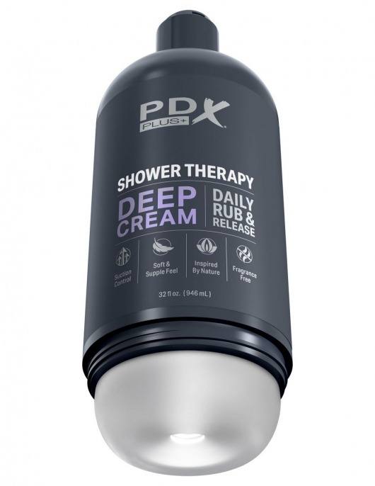 Мастурбатор в бутылке Shower Therapy Deep Cream - Pipedream - в Воронеже купить с доставкой