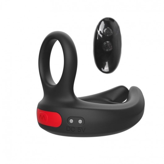 Черное эрекционное виброкольцо Cock Ring с пультом ДУ - I-MOON - в Воронеже купить с доставкой