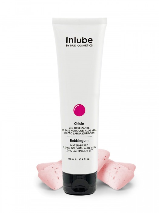 Лубрикант на водной основе Nuei Inlube с алоэ вера и ароматом бабл-гам - 100 мл. - Nuei cosmetics - купить с доставкой в Воронеже