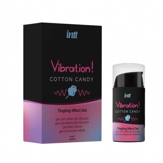 Жидкий вибратор Vibration Cotton Candy с ароматом сахарной ваты - 15 мл. - INTT - купить с доставкой в Воронеже