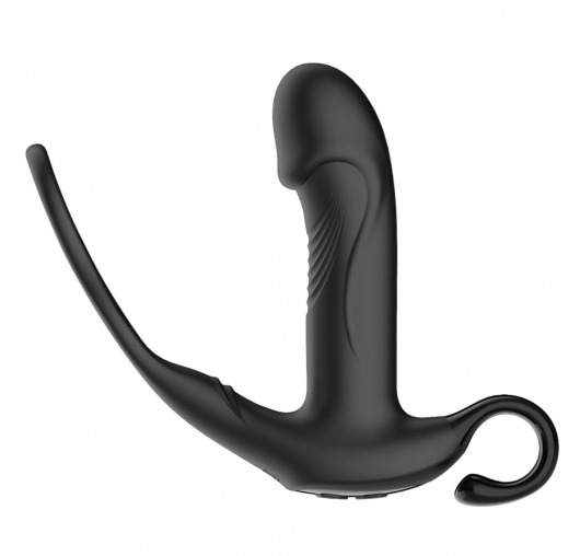 Черный пульсирующимй массажер простаты с вибрацией и пультом ДУ - 17,1 см. - Secwell - в Воронеже купить с доставкой