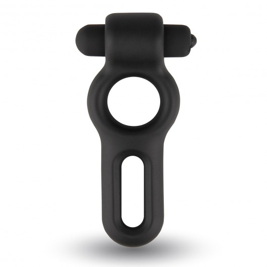 Черное двойное эрекционное виброкольцо Rooster Drake - Velv or - в Воронеже купить с доставкой