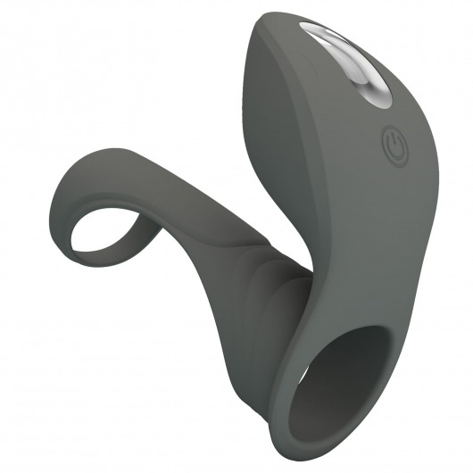 Серая насадка для пениса с вибростимуляцией - Baile - в Воронеже купить с доставкой