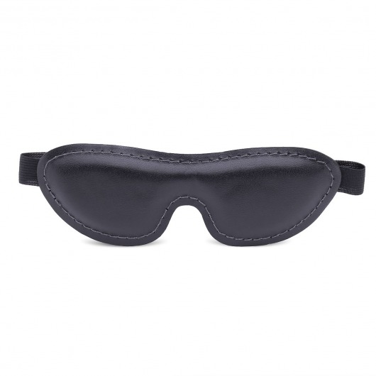 Черная мягкая закрытая маска из натуральной кожи - Crazy Handmade - купить с доставкой в Воронеже