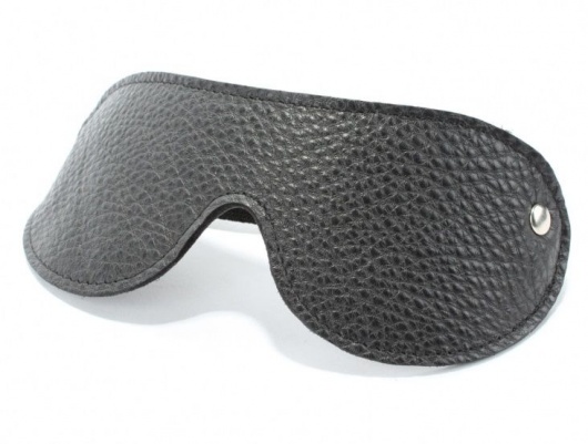 Черная кожаная маска на глаза - БДСМ Арсенал - купить с доставкой в Воронеже