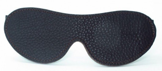 Коричневая кожаная маска на глаза на резинке - БДСМ Арсенал - купить с доставкой в Воронеже