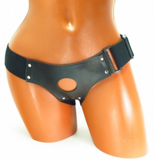 Трусики для страпона коричневого цвета - БДСМ Арсенал - купить с доставкой в Воронеже