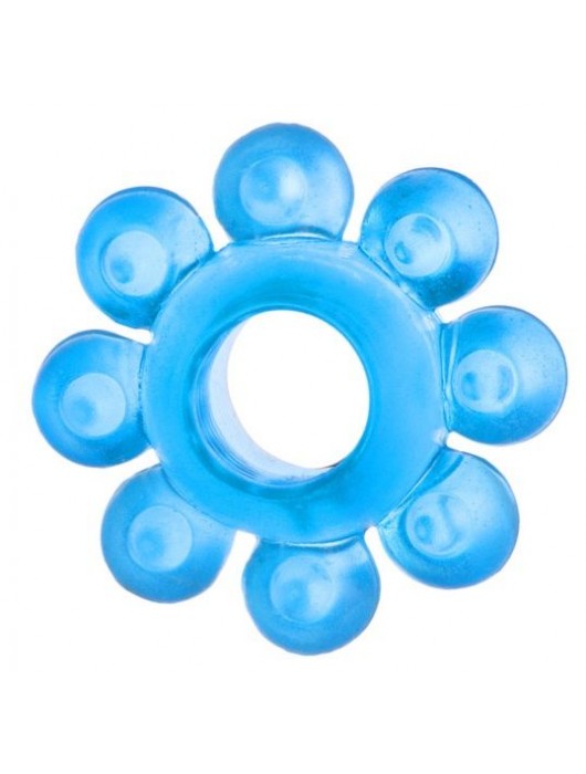 Голубая гелевая насадка-цветок - Toyfa Basic - в Воронеже купить с доставкой