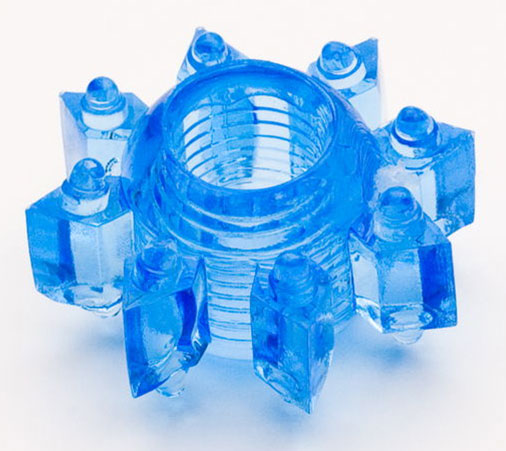 Голубая гелевая насадка-звезда - Toyfa Basic - в Воронеже купить с доставкой