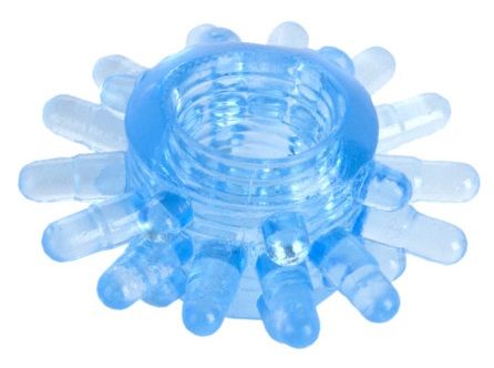 Голубая гелевая насадка с шипиками - Toyfa Basic - в Воронеже купить с доставкой