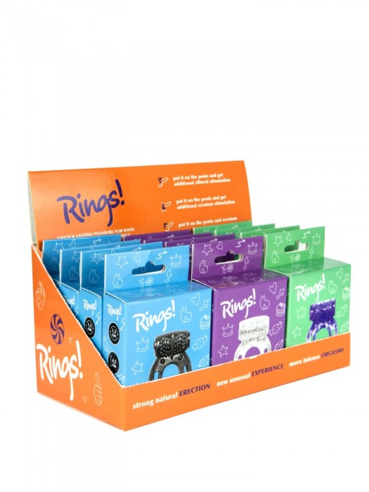 Бокс из 12 эрекционных колец Axle-pin - Lola Games - в Воронеже купить с доставкой