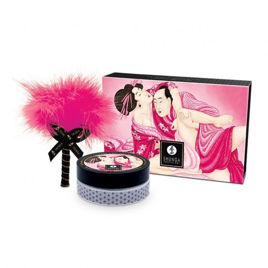 Массажная пудра с ароматом малины Raspberry Feeling - Shunga - купить с доставкой в Воронеже