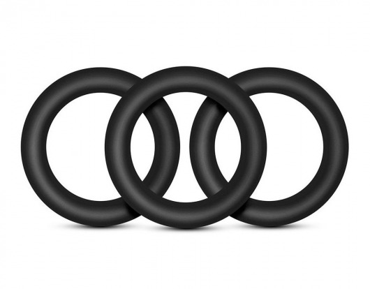 Набор из 3 черных эрекционных колец Black Small Penis Rings - Blush Novelties - в Воронеже купить с доставкой