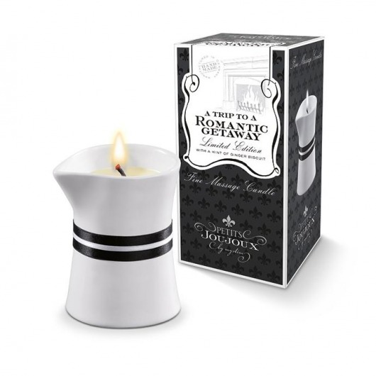 Массажное масло в виде малой свечи Petits Joujoux Romantic Getaway с ароматом мяты и имбирного бисквита - MyStim - купить с доставкой в Воронеже