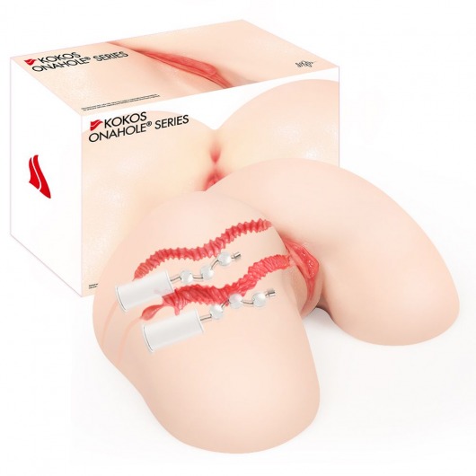 Мастурбатор-полуторс с двойным слоем материала и вибрацией Vanilla Onahole - KOKOS - в Воронеже купить с доставкой