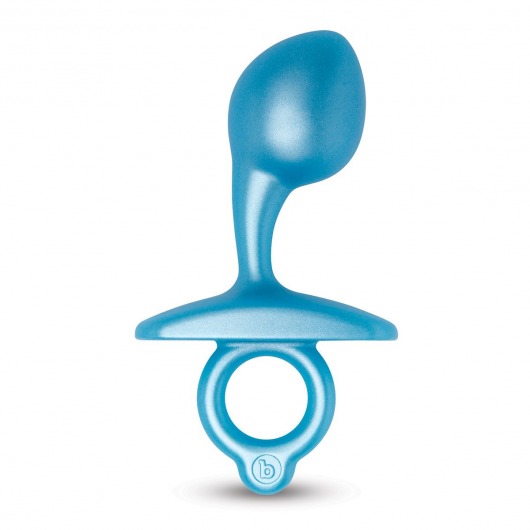 Голубая анальная пробка для массажа простаты Bulb Silicone Prostate Plug - 10,7 см. - b-Vibe - в Воронеже купить с доставкой