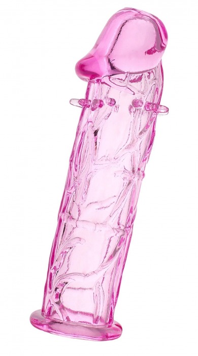 Розовая насадка фаллической формы - 12,5 см. - A-toys - в Воронеже купить с доставкой