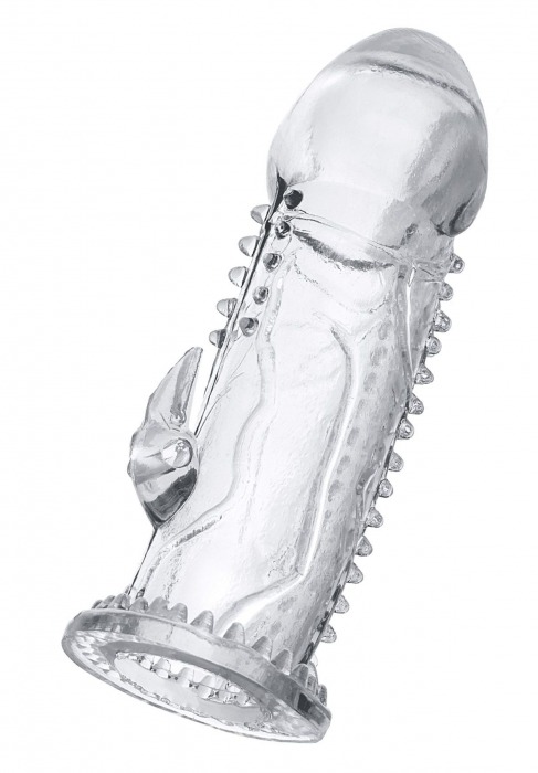 Прозрачная насадка на пенис с шипиками и коготком - 13,5 см. - A-toys - в Воронеже купить с доставкой