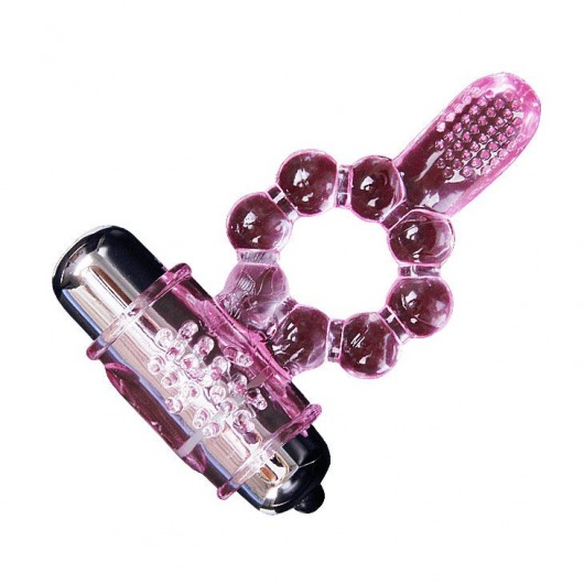 Розовое эрекционное кольцо с вибростимуляцией клитора Baile - Baile - в Воронеже купить с доставкой