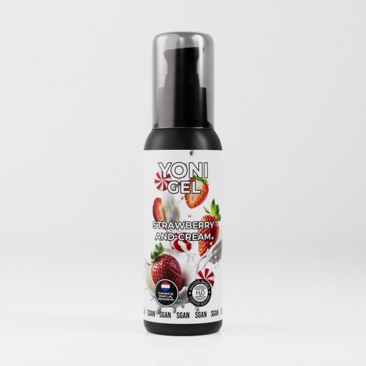 Лубрикант для орального секса SGAN со вкусом клубники со сливками - 100 мл. - SGAN - купить с доставкой в Воронеже