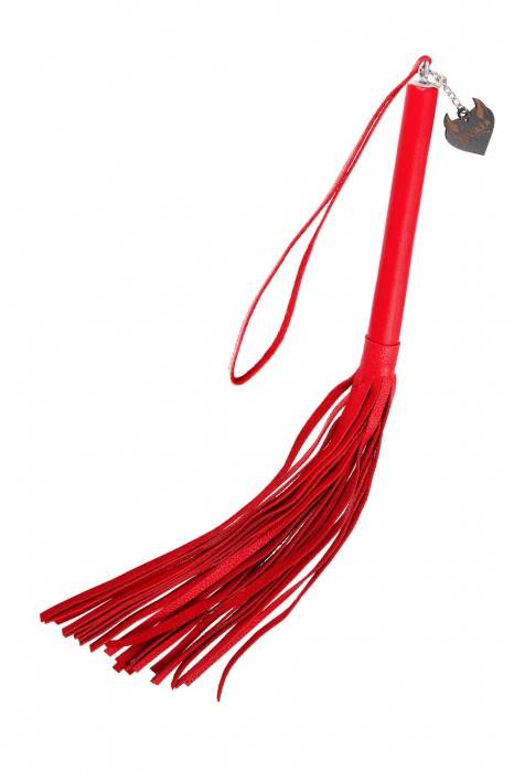 Красная кожаная плеть с петлёй - 50 см. - Pecado - купить с доставкой в Воронеже