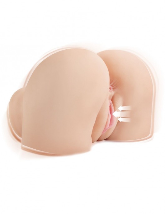 Телесный мастурбатор-полуторс с вибрацией и эффектом всасывания Back That Ass Up - Pipedream - в Воронеже купить с доставкой