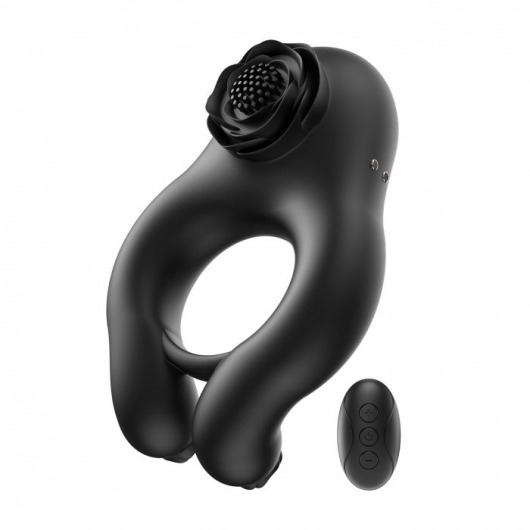 Черное эрекционное кольцо Abe с пультом ДУ - BeYourLover - в Воронеже купить с доставкой