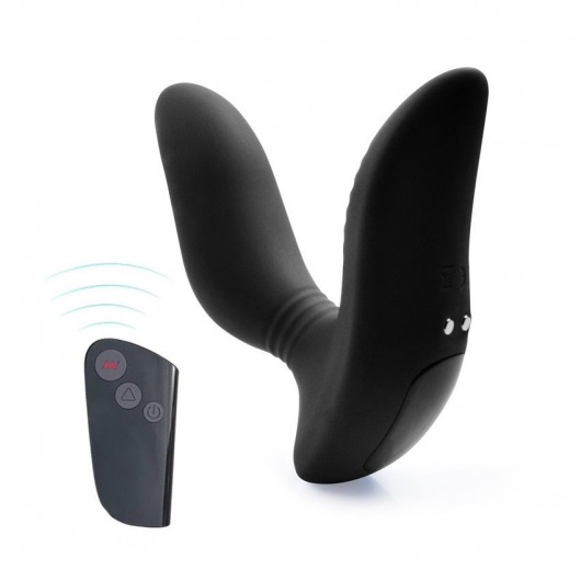 Черный вибромассажер простаты 3,5’’ Remote Control Curve P-spot Massager - 12 см. - Erokay - в Воронеже купить с доставкой