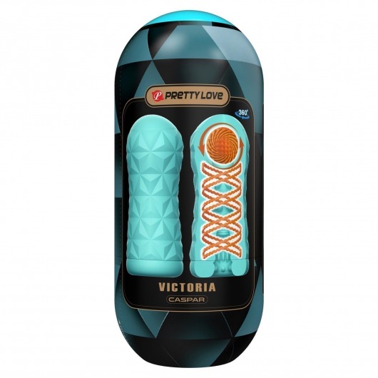 Аквамариновый мастурбатор Victoria - Baile - в Воронеже купить с доставкой