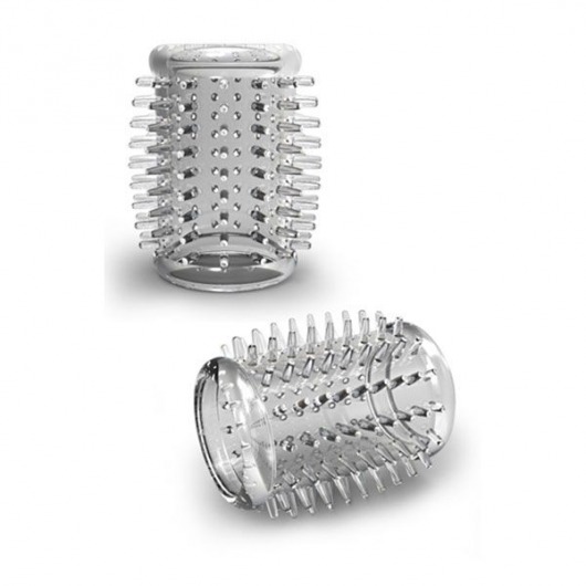 Прозрачная насадка с шипами STAY HARD COCK SLEEVE 01 CLEAR - Blush Novelties - в Воронеже купить с доставкой