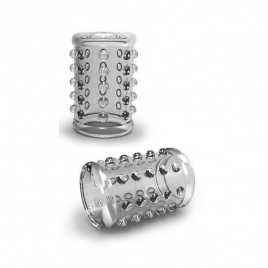 Прозрачная насадка на пенис с шишечками STAY HARD COCK SLEEVE 02 CLEAR - Blush Novelties - в Воронеже купить с доставкой