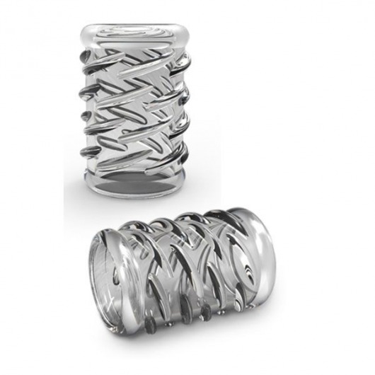 Прозрачная насадка с объёмными чёрточками STAY HARD COCK SLEEVE 06 CLEAR - Blush Novelties - в Воронеже купить с доставкой