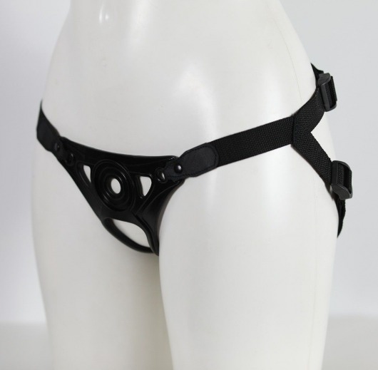 Черный пояс унисекс с коннектором - LOVETOY (А-Полимер) - купить с доставкой в Воронеже