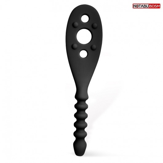 Черная силиконовая шлепалка - 30 см. - Notabu - купить с доставкой в Воронеже