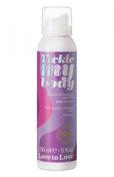 Массажная хрустящая пенка Tickle My Body Coconut с ароматом кокоса - 150 мл. - Love to Love - купить с доставкой в Воронеже