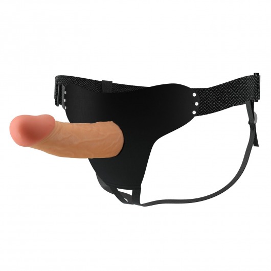 Телесный полый мужской страпон Stark - 17,5 см. - Baile - купить с доставкой в Воронеже