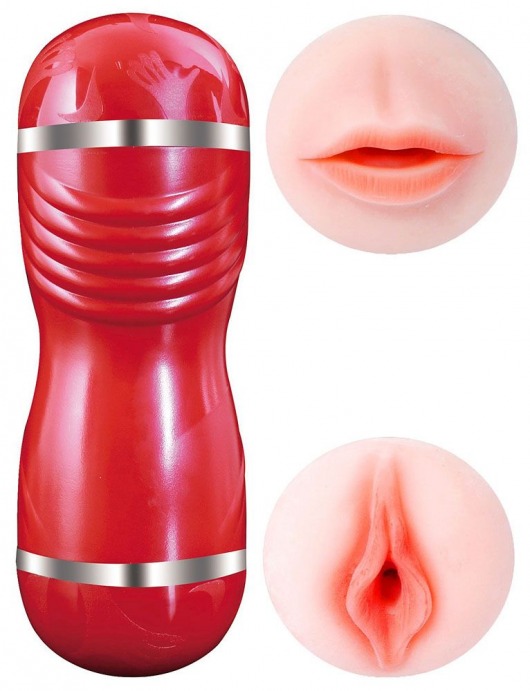 Двусторонний мастурбатор в колбе Cleo - вагина и ротик - Boys of Toys - в Воронеже купить с доставкой