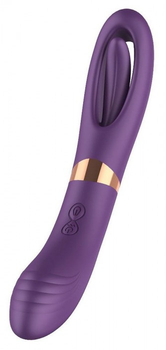 Фиолетовый двусторонний вибратор - 27 см. - Boys of Toys