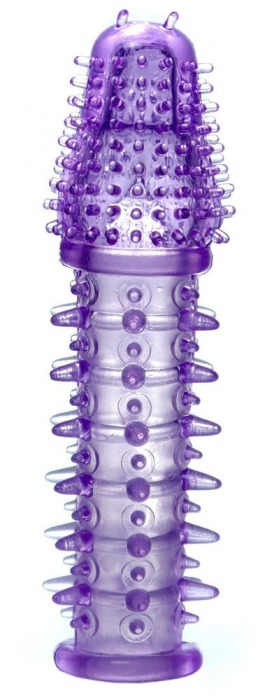 Фиолетовая закрытая насадка на пенис - 13,5 см. - Boys of Toys - в Воронеже купить с доставкой