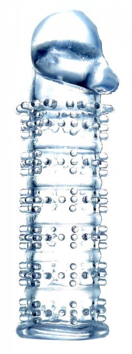 Прозрачная насадка на пенис с рельефом - 12 см. - Boys of Toys - в Воронеже купить с доставкой